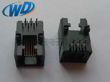 插件 RJ11 6P6C 電話(huà)母座扁針鍍金6U